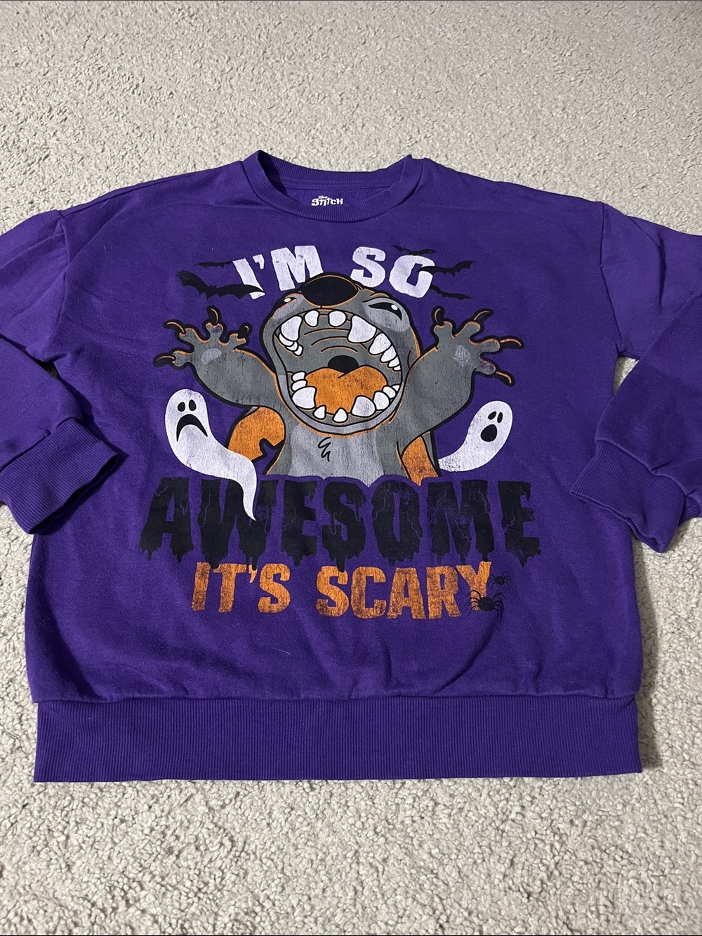 Stitch Purple Halloween Sweatshirt